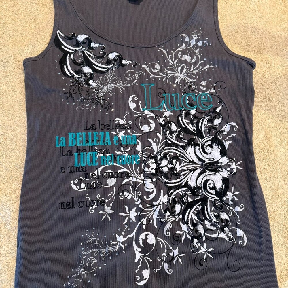 NWT Ransom Graphic Ribbed Knit Tank Top, size XL - Picture 2 of 10